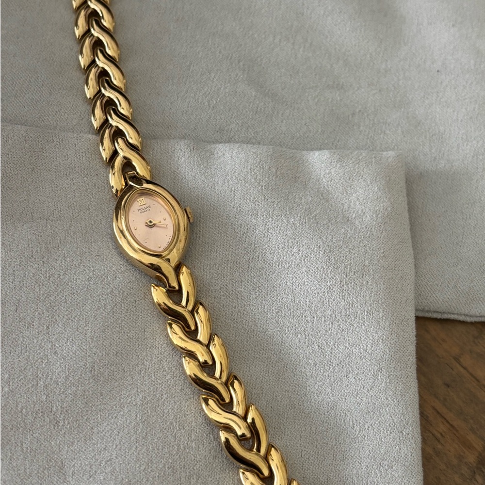 Pulsar Gold Braided Bracelet Watch